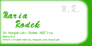 maria rodek business card